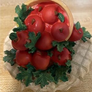 Home Interiors Red Apple Candle Holder